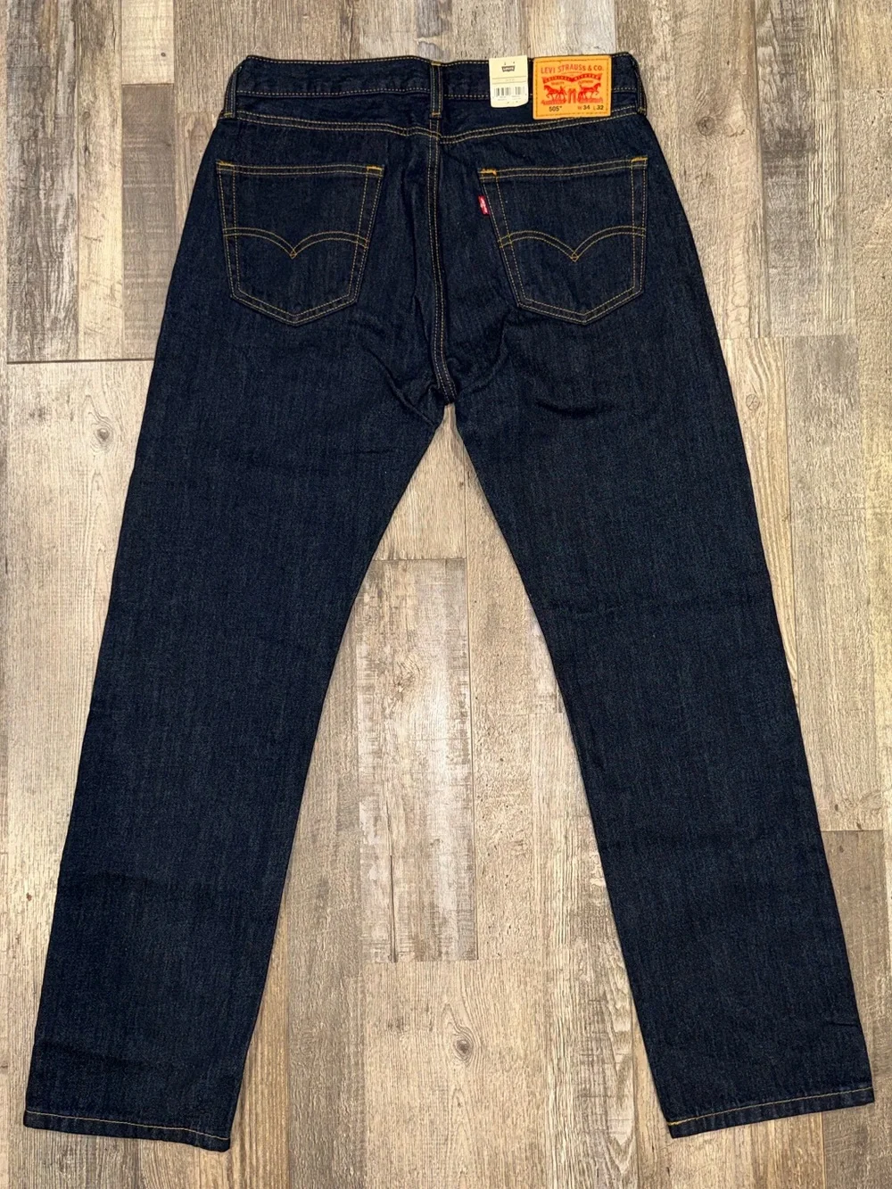 Men's Levi Strauss 505 Regular Fit Dark Indigo Jeans